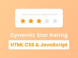 Star Rating in HTML CSS & JavaScript
