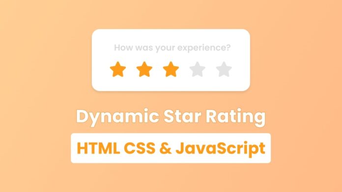 how to add rating star in a website using html and css
