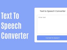 Text to Speech Converter in HTML CSS & JavaScript