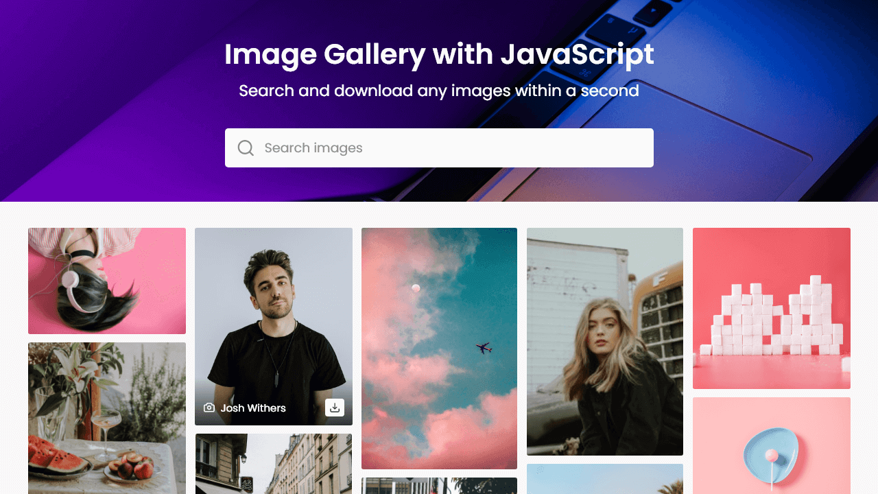 Create Functional Image Gallery in HTML CSS & JavaScript