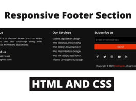 Create Responsive Footer HTML CSS With Source Code