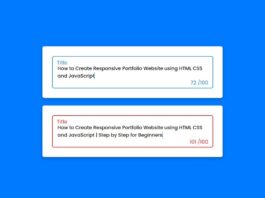 Character Limit using HTML CSS and JavaScript