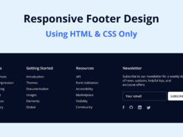Create A Responsive Footer in HTML and CSS Only