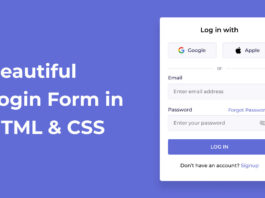 Make A Simple Login Form in HTML and CSS only