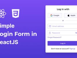 Create A Responsive Login Form in ReactJS and CSS
