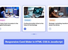 How to Create Card Slider in HTML CSS & JavaScript Step-by-step Guide