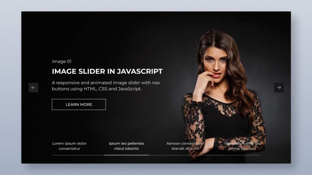 How to Create A Responsive Image Slider in HTML CSS & JavaScript image.