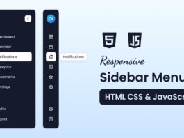 How to Create A Sidebar Menu in HTML CSS & JavaScript