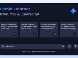 Build Google Gemini AI Chatbot with HTML CSS & JavaScript