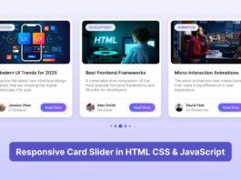 Create Responsive Card Slider in HTML CSS & JavaScript (SwiperJS)