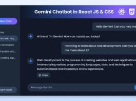 How to Build a Gemini AI Chatbot in React.js and CSS - Dark Theme
